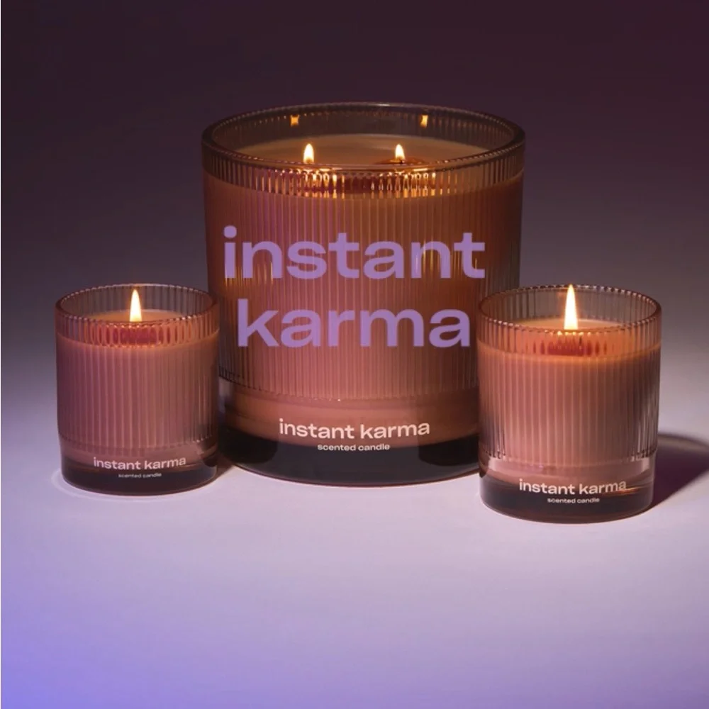 NIB Snif Instant Karma Scented Candle 8.5 ounce luxe ribbed glass vessel NEW - Picture 8 of 14